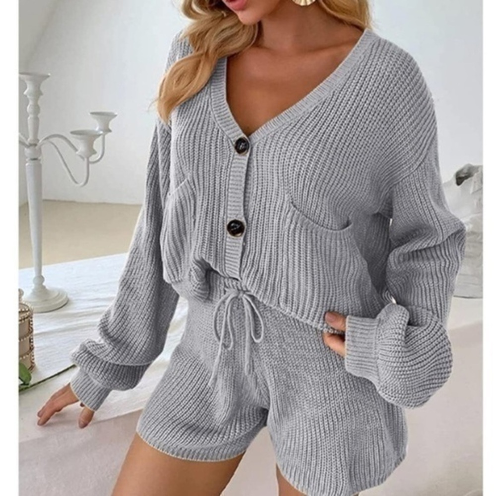Knit Cardigan Set